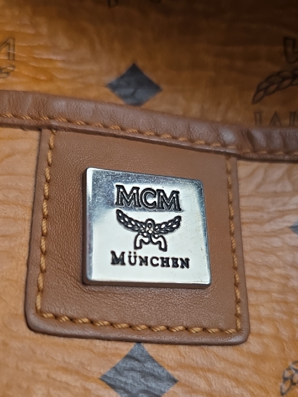 MCM Cognac Visetos Tote Bag - Picture 6 of 16